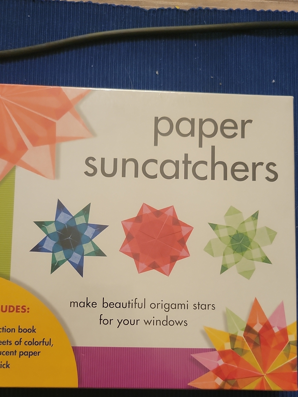 Paper Suncatchers Origami Stars Kit - Multicolor Paper Suncatchers